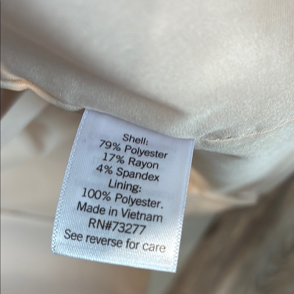Nine West Cream Blazer with Notched Lapels - Picture 8 of 8